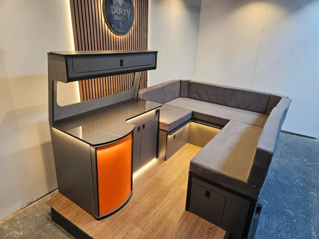Carbon Grey kitchen furniture with Super Solid Steel worktop upgrade